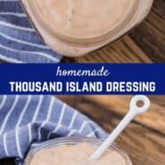 Easily made from scratch, homemade Thousand Island dressing is so much tastier and more economical than store bought. Use it for salads, sandwiches, or as a delicious fry sauce.