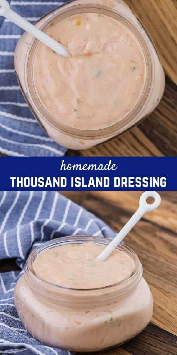 Easily made from scratch, homemade Thousand Island dressing is so much tastier and more economical than store bought. Use it for salads, sandwiches, or as a delicious fry sauce.