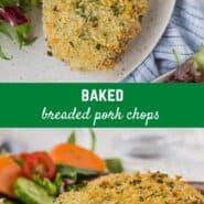 Crisp on the outside and juicy on the inside, these easy breaded pork chops are baked in the oven. The buttermilk marinade makes them so tender!