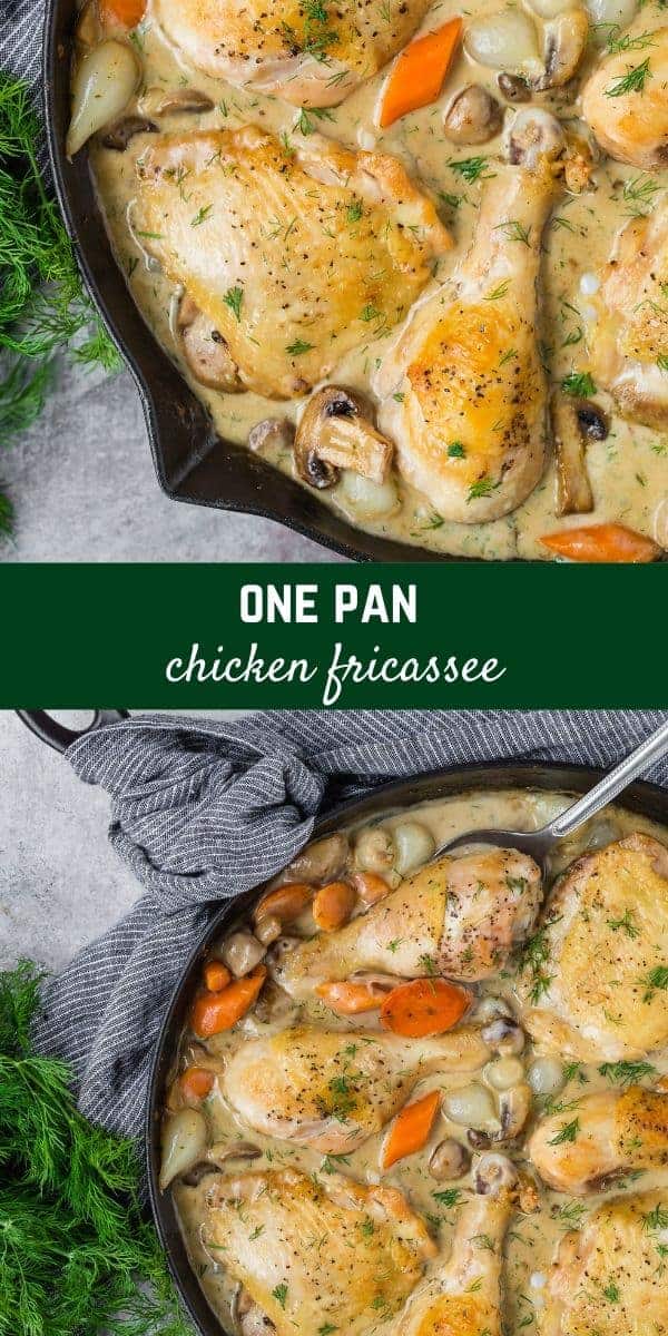 With creamy white wine sauce and a medley of chicken, carrots, mushrooms and pearl onions, this classic chicken fricassee recipe is certain to become a favorite. 