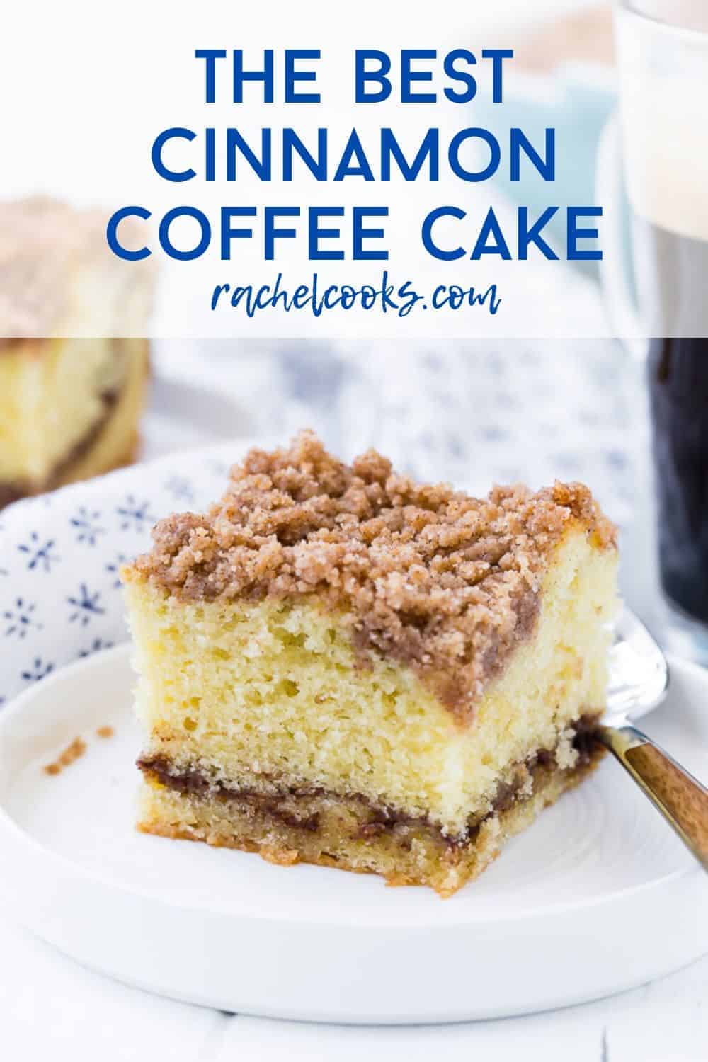 Rich with butter and sour cream, and topped with sweet cinnamon streusel, this classic coffee cake recipe is perfect with a steaming cup of coffee or tea. 