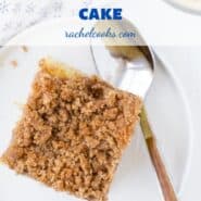 Rich with butter and sour cream, and topped with sweet cinnamon streusel, this classic coffee cake recipe is perfect with a steaming cup of coffee or tea. 