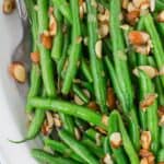 Image of classic french green beans almondine.