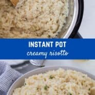 Creamy Instant Pot risotto doesn't require standing by a hot stove and stirring for 20 minutes or more. You'll love this hands off method of making risotto!