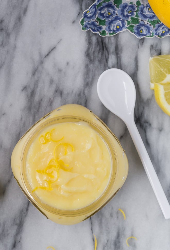 Image of cake filling made with lemons.