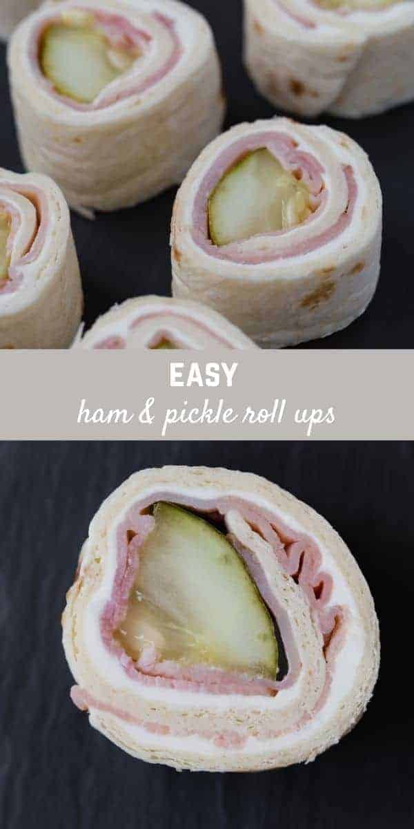 Easy to make and popular with most everyone, pickle roll ups (pinwheels)  are a fail-proof appetizer. Pickle roll ups with ham are perfect for lunchboxes, too.