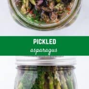 Like pickles? Make a jar of homemade pickled asparagus in about 10 minutes hands on time, no canning necessary! Try them today!