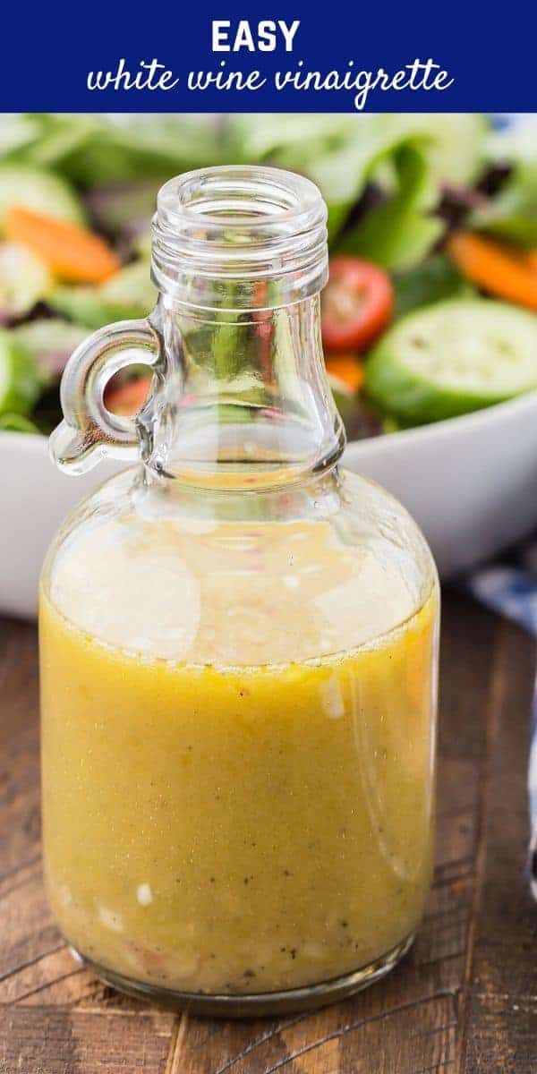 You'll want to add this easy white wine vinaigrette recipe to your salad routine. It's the perfect dressing for almost any type of salad!