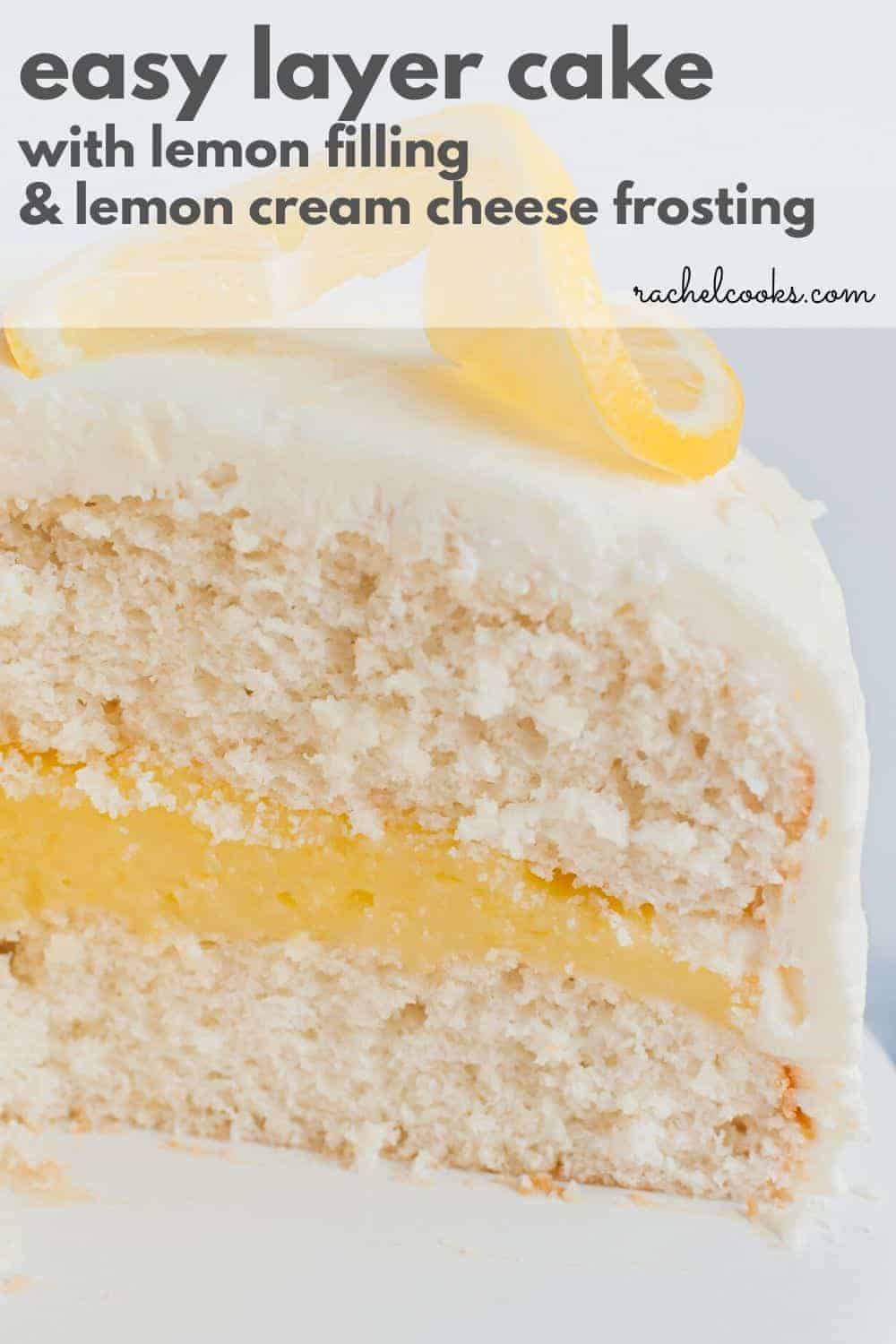 White Cake with Lemon Filling and Lemon Cream Cheese Frosting Recipe ...