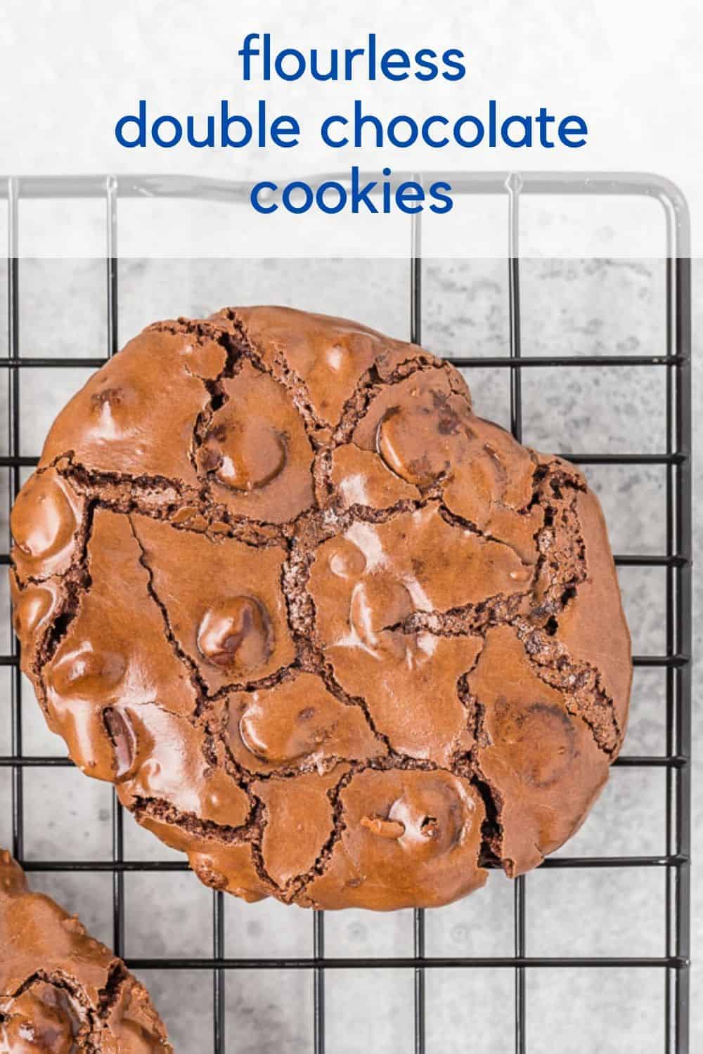Cookie on a baking rack with a text overlay.