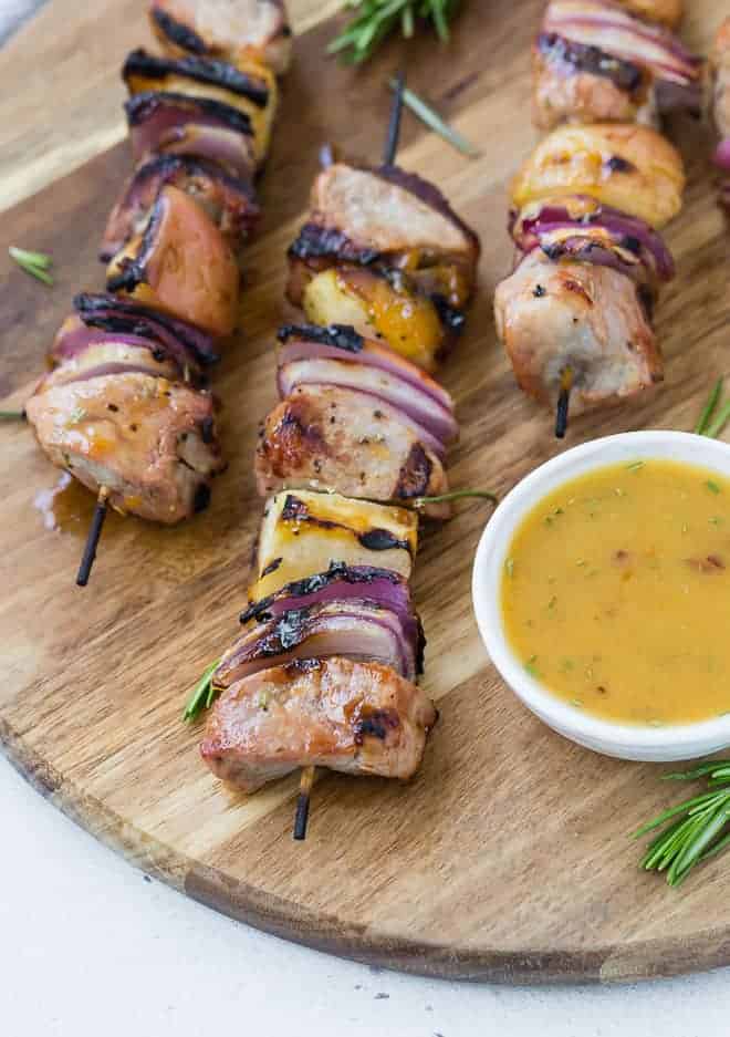 Grilled Pork Kabobs with Apples Rachel Cooks®