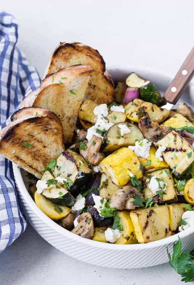 Grilled Vegetable Salad with Goat Cheese Recipe  - 22
