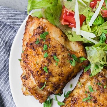 Air Fryer Chicken Thighs - perfect every time! - Rachel Cooks®
