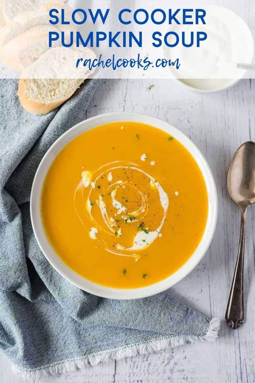Crockpot Pumpkin Soup Recipe (5 Ingredients!) Rachel Cooks®