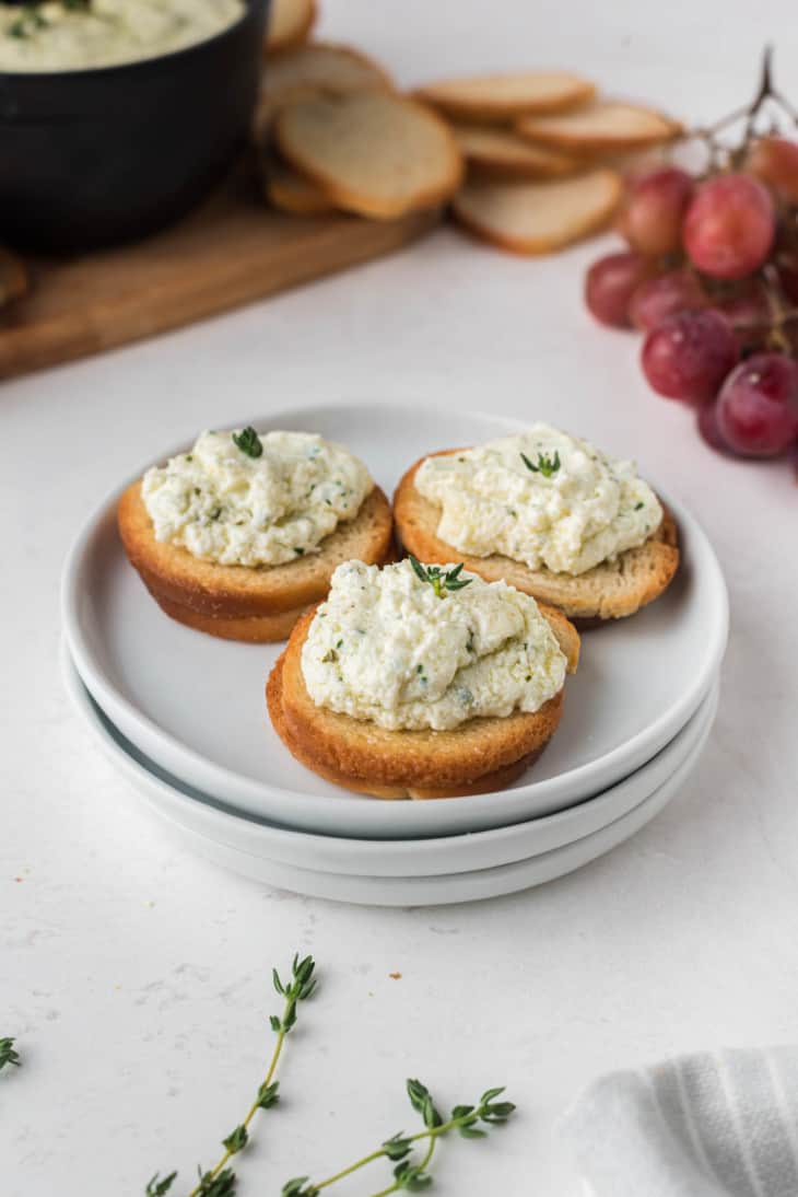 Baked Goat Cheese Dip with Lemon and Thyme Recipe Rachel Cooks®