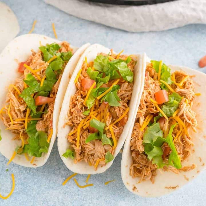 Crockpot Chicken Tacos 3 ingredients! Rachel Cooks®