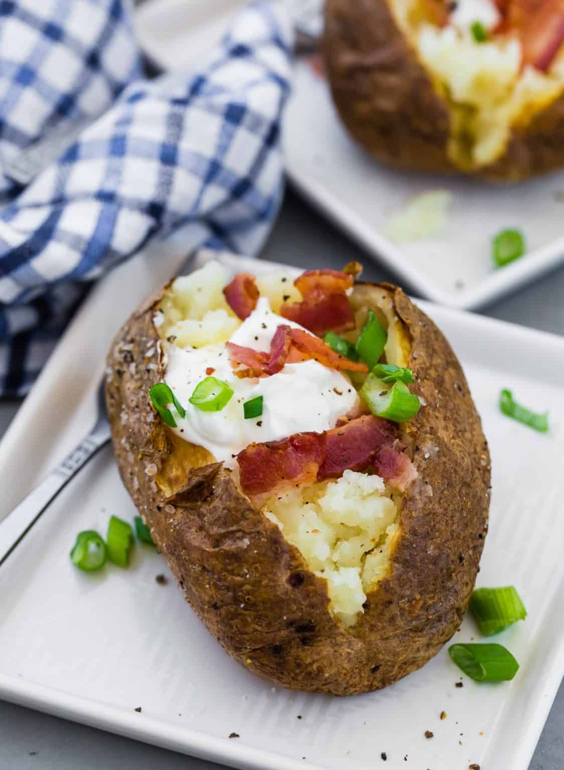 Air Fryer Baked Potatoes - PERFECT potatoes! - Rachel Cooks®