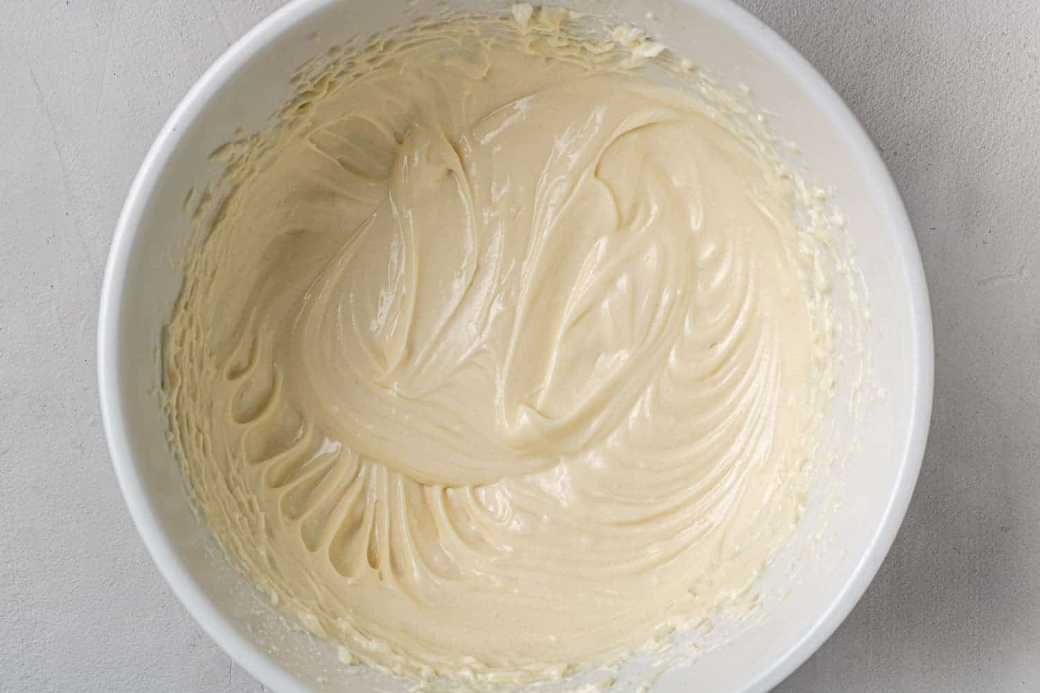 Cream cheese mixture after mixing.