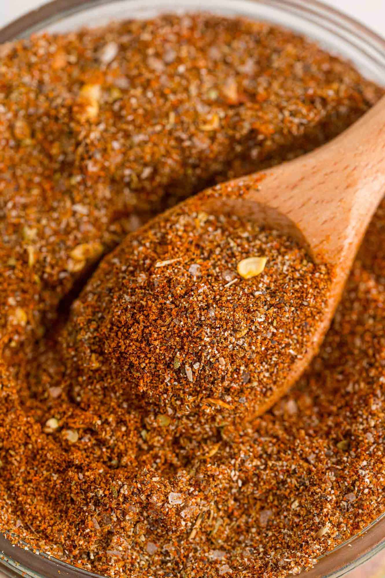 Close up of taco spice mix.