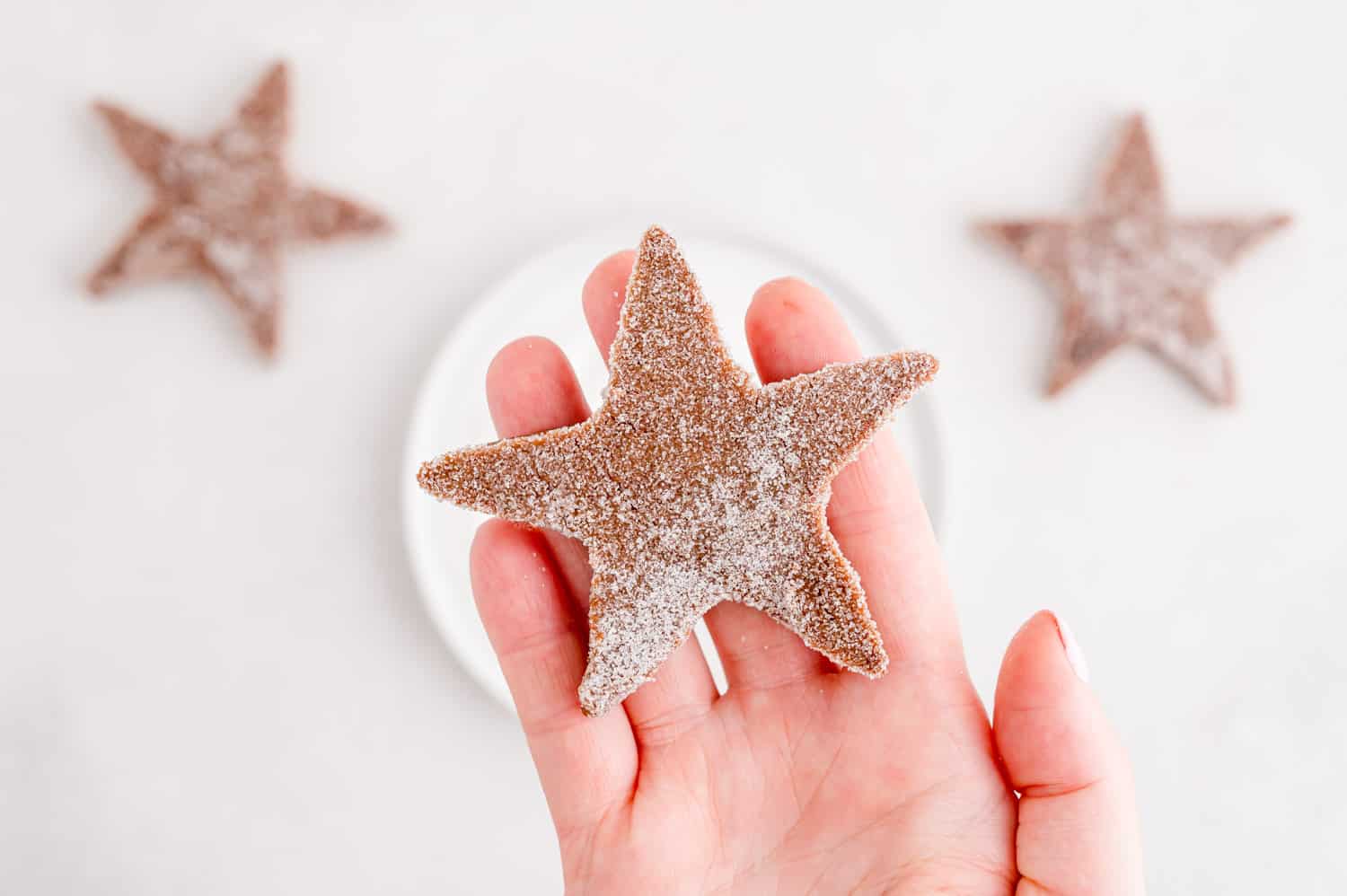 Unbaked cookie dipped in granulated sugar.