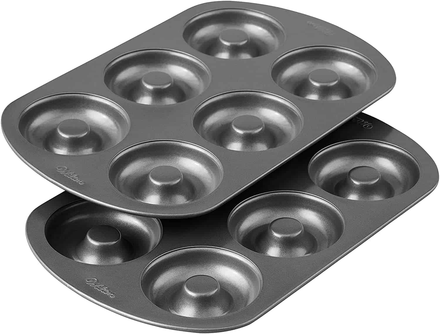 two donut pans on a white background