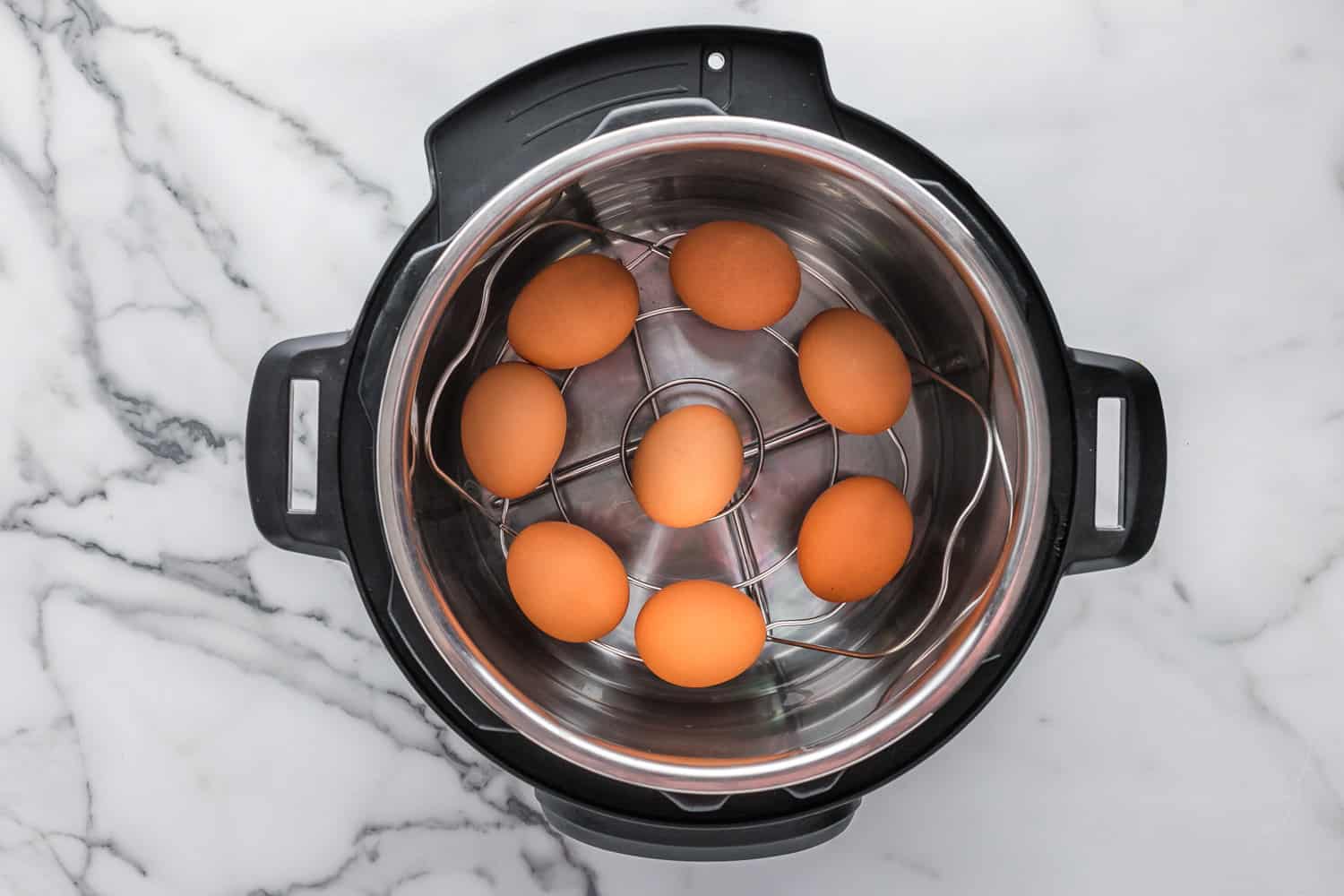 Brown eggs in an instant pot.
