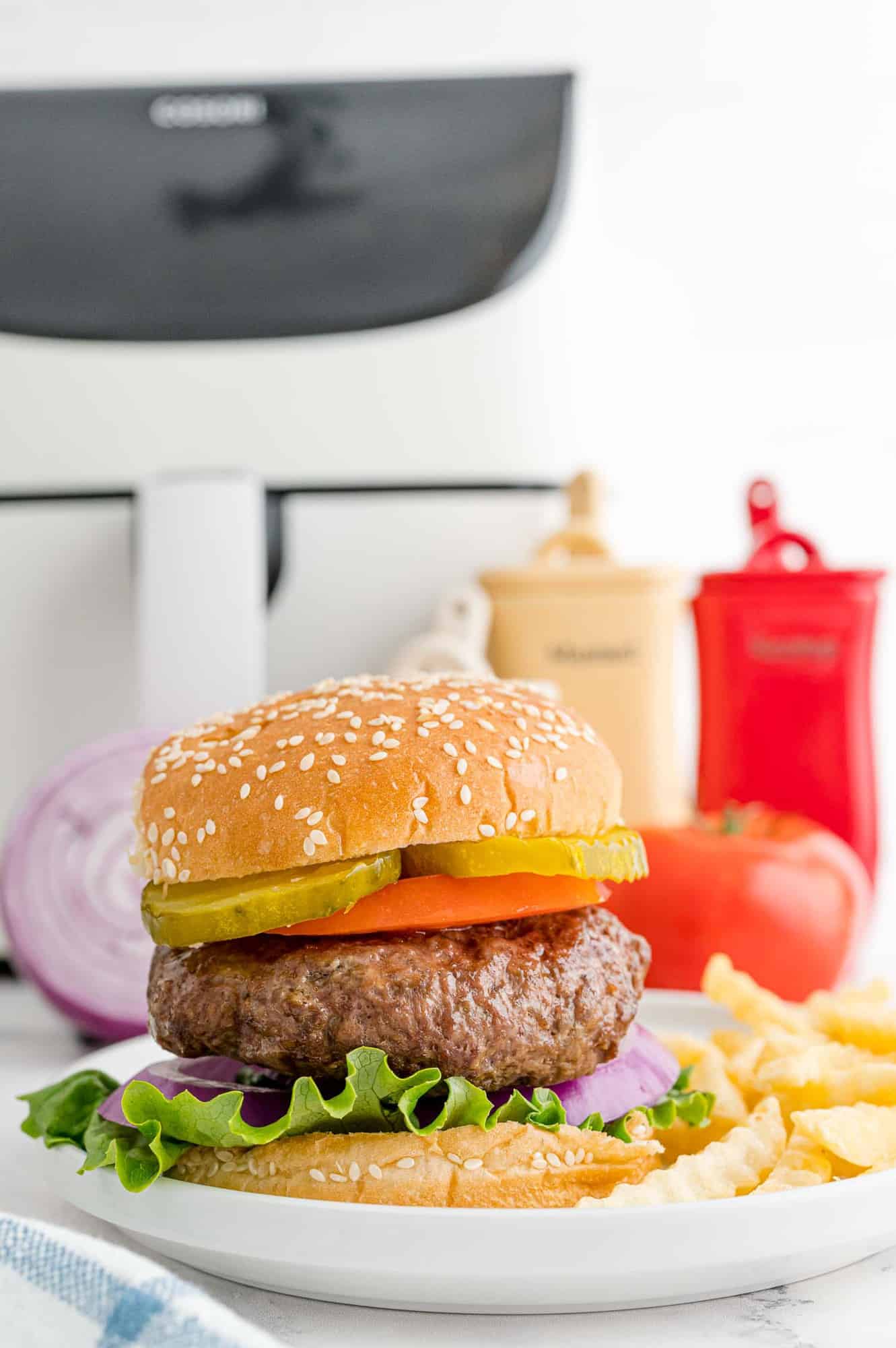 Air Fryer Hamburgers –