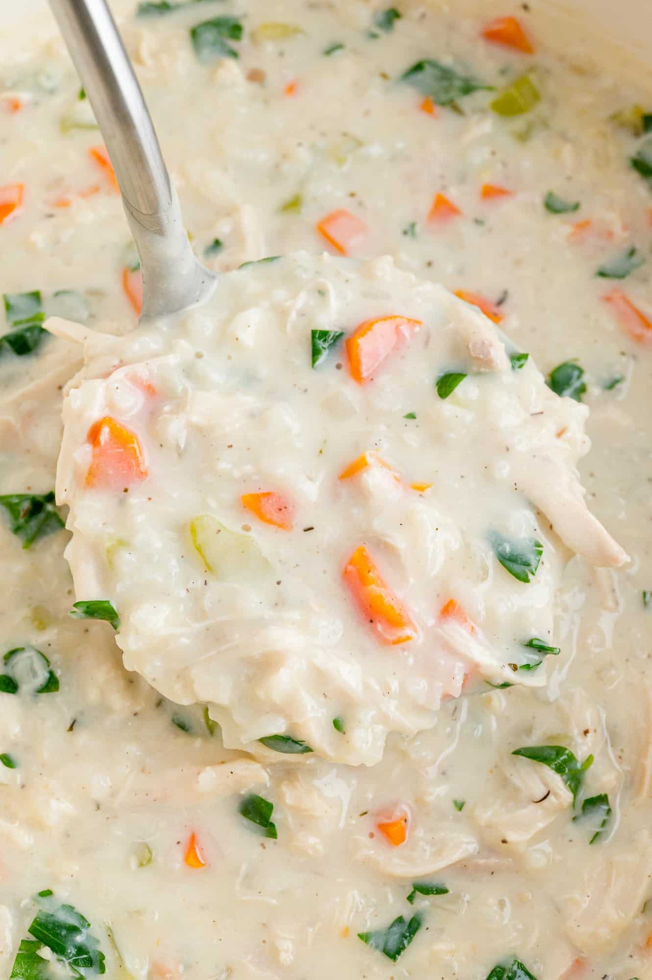 Creamy Chicken Rice Soup Recipe - Rachel Cooks®