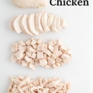 Chicken, text overlay reads "how to poach chicken."