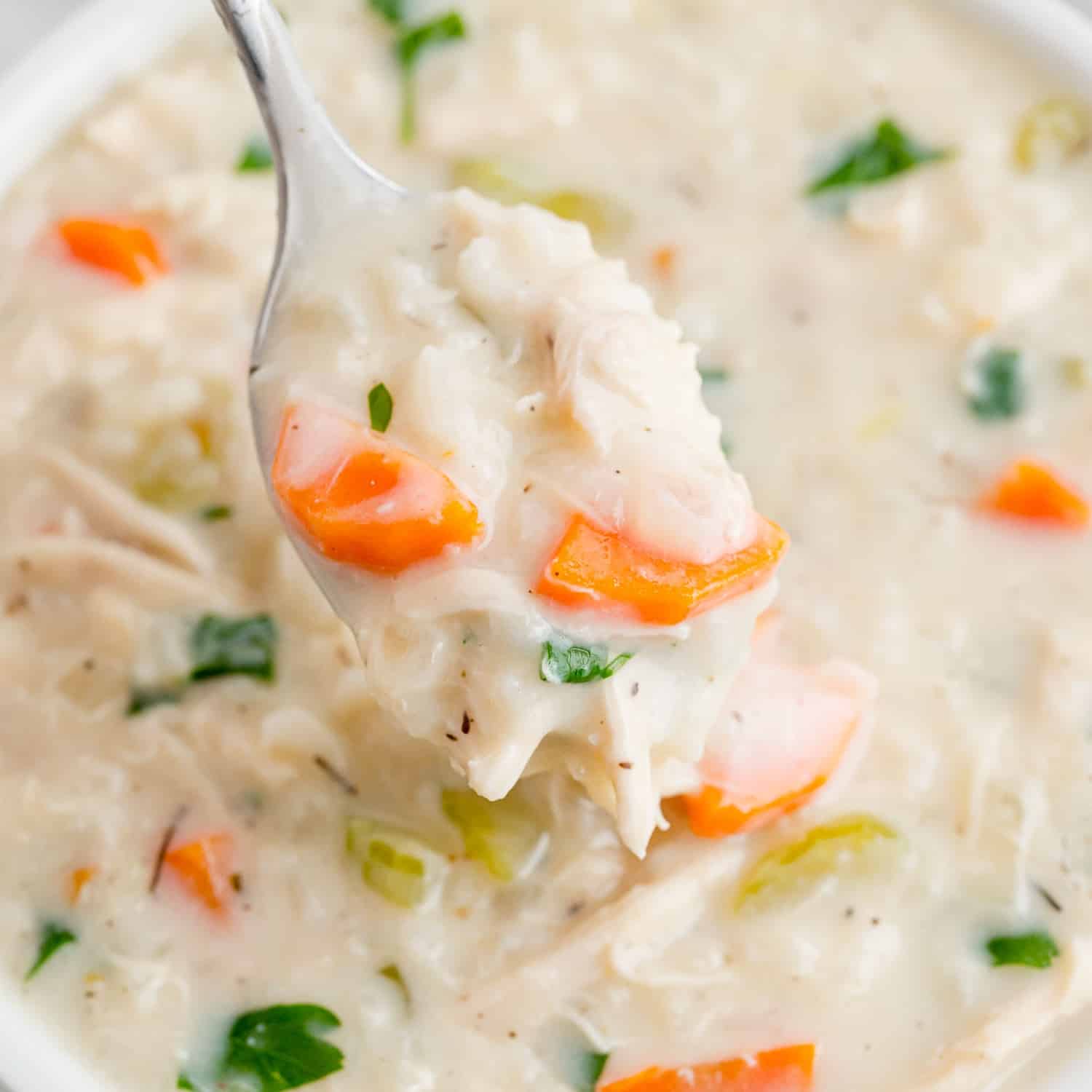 Creamy Chicken Rice Soup Recipe - Rachel Cooks®