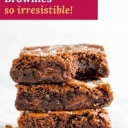 Brownies, text overlay reads "kahlua brownies - so irresistible!"