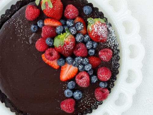 Chocolate Tart Recipe NO BAKE 4 Ingredients
