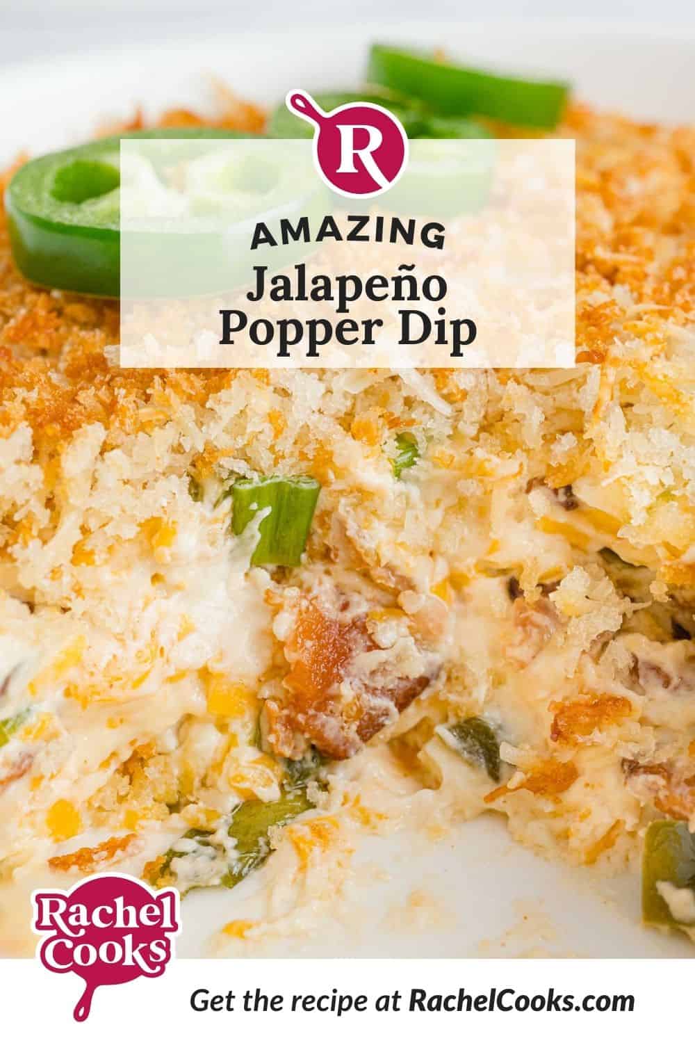 Dip, text overlay reads "amazing jalapeño popper dip."