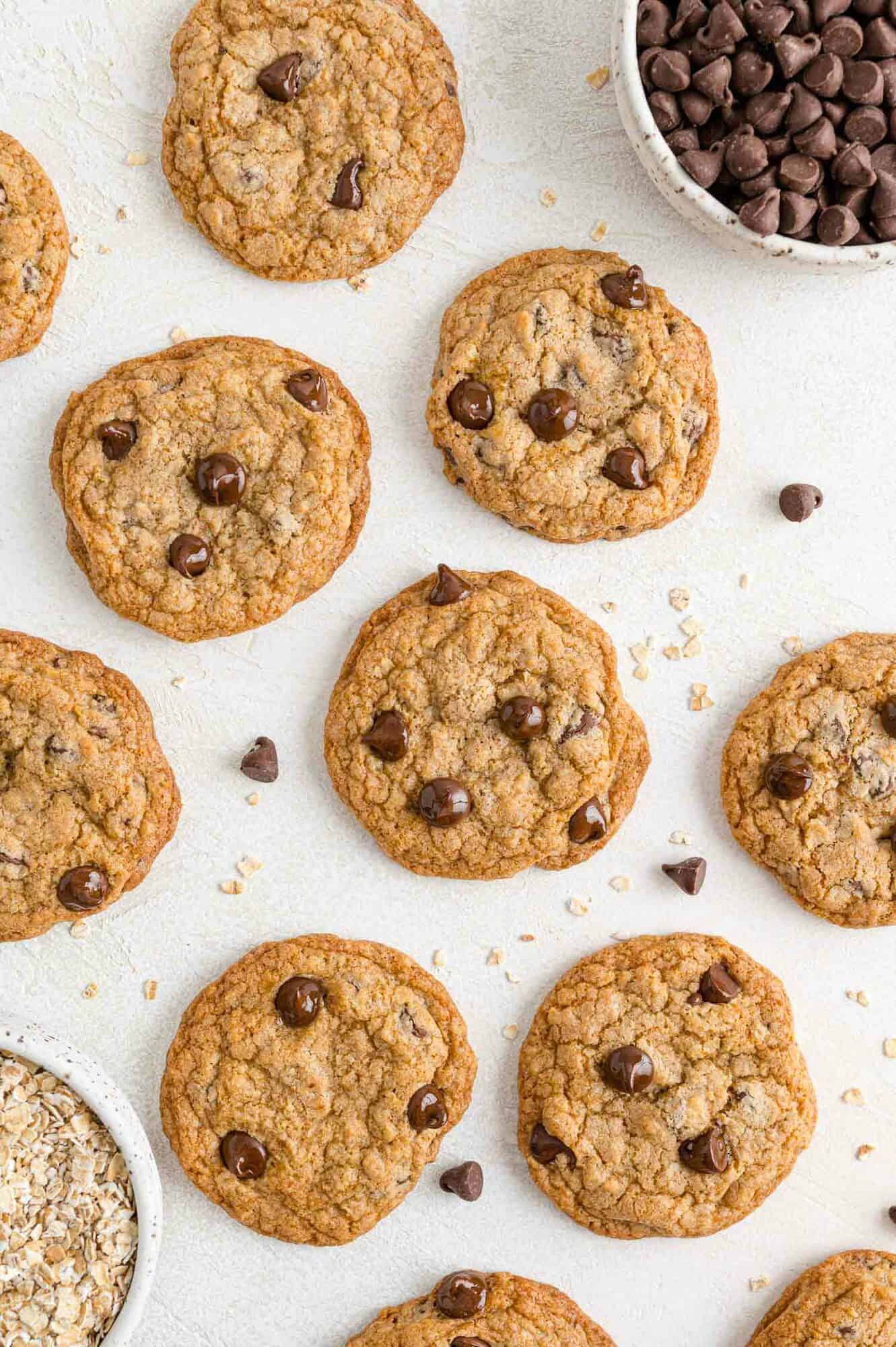 Cookies on a white background.