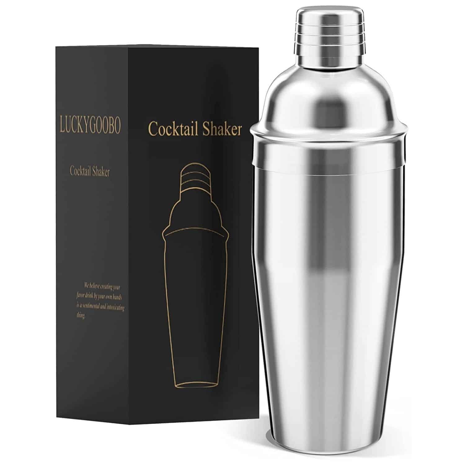 Cocktail shaker on a white background.