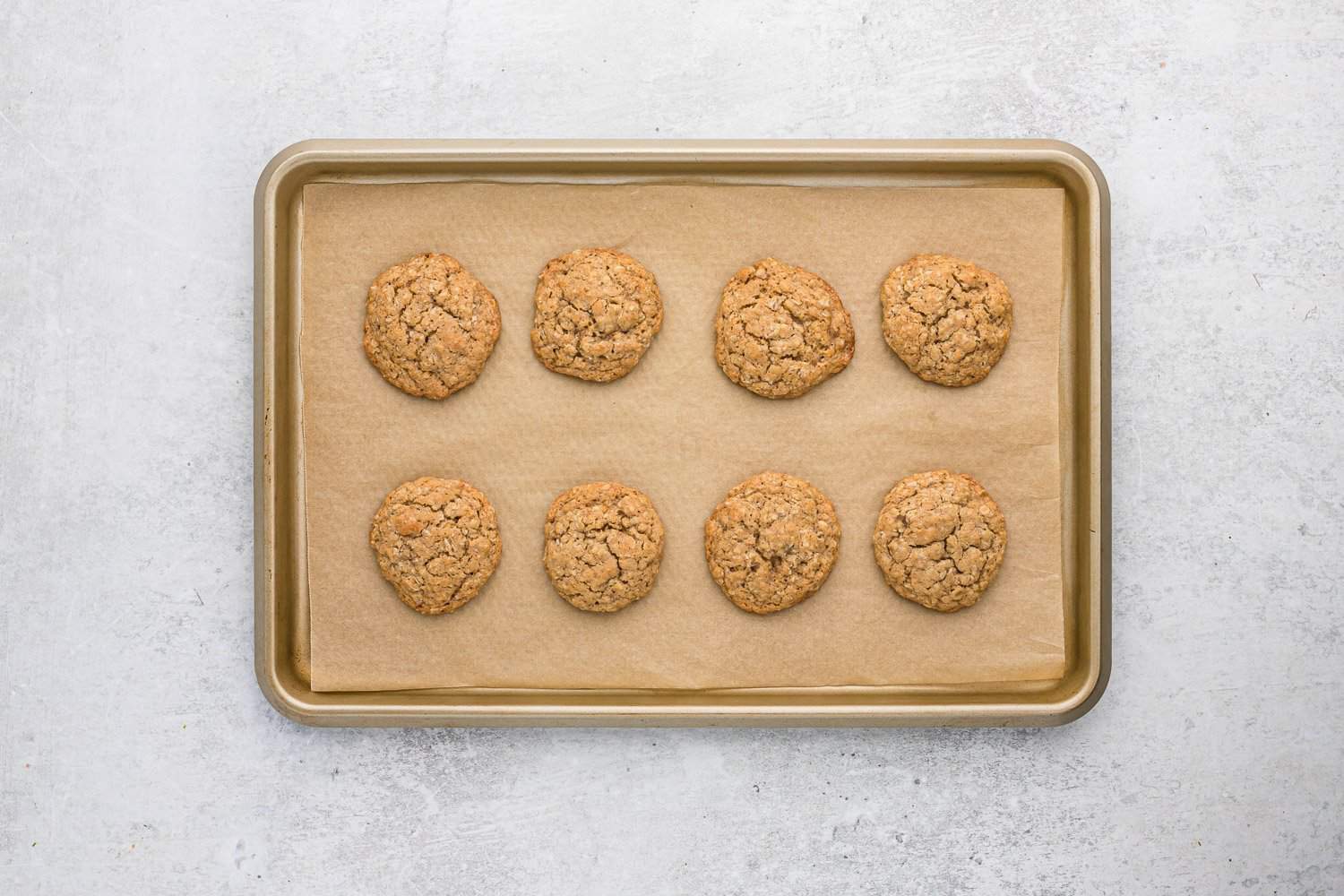 Baked cookies, not yet iced.