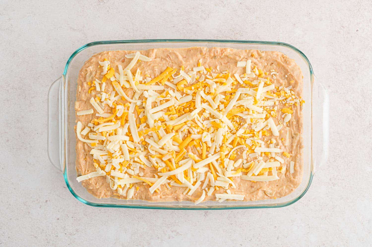 Unbaked bean dip.