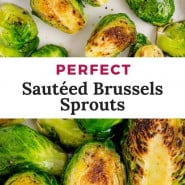 Brussels sprouts, text overlay reads 