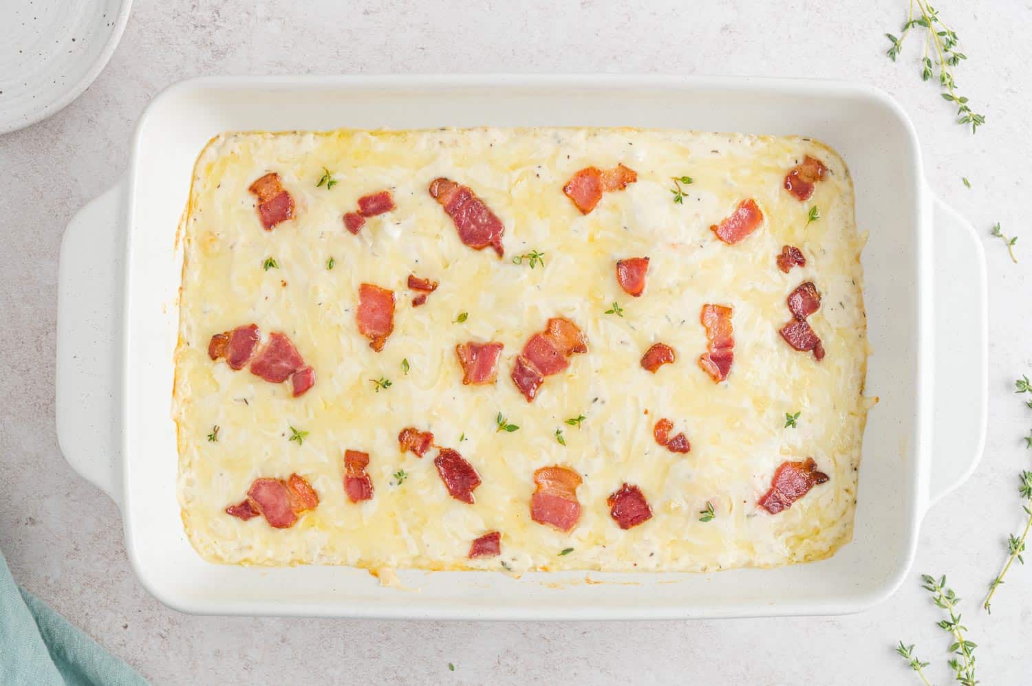 Baked scalloped sweet potatoes.