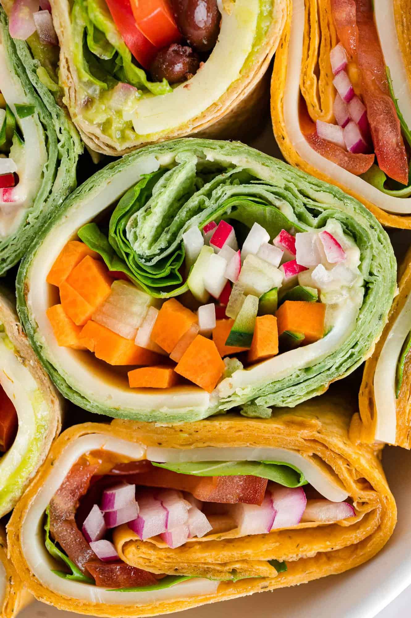 Veggie Spinach Wraps with Hummus - Healthy Seasonal Recipes