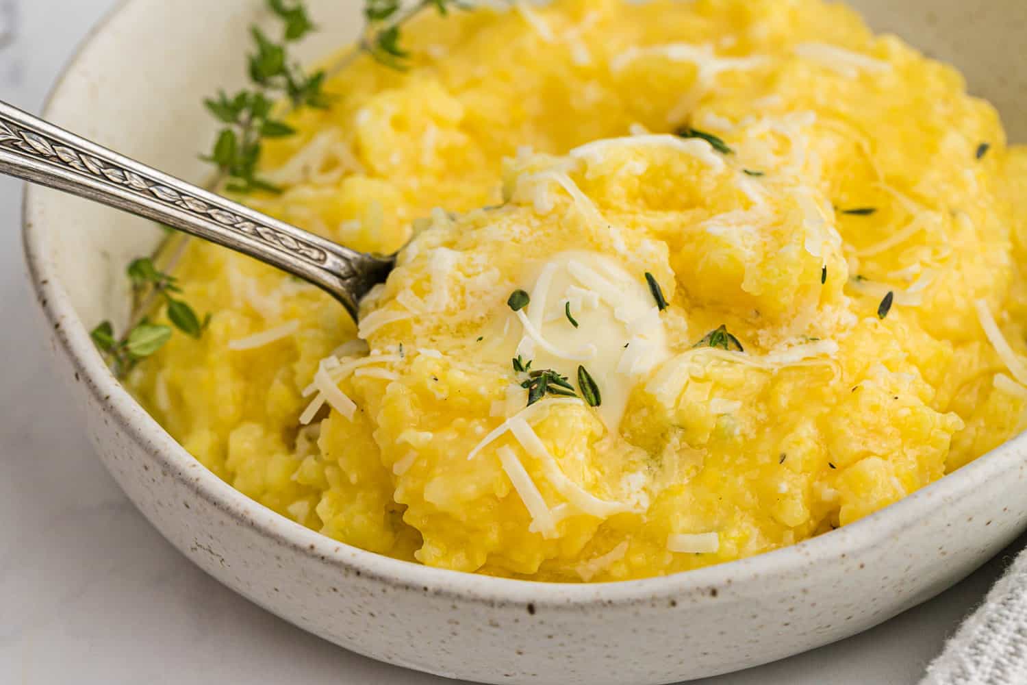 Polenta wiht herbs and butter.