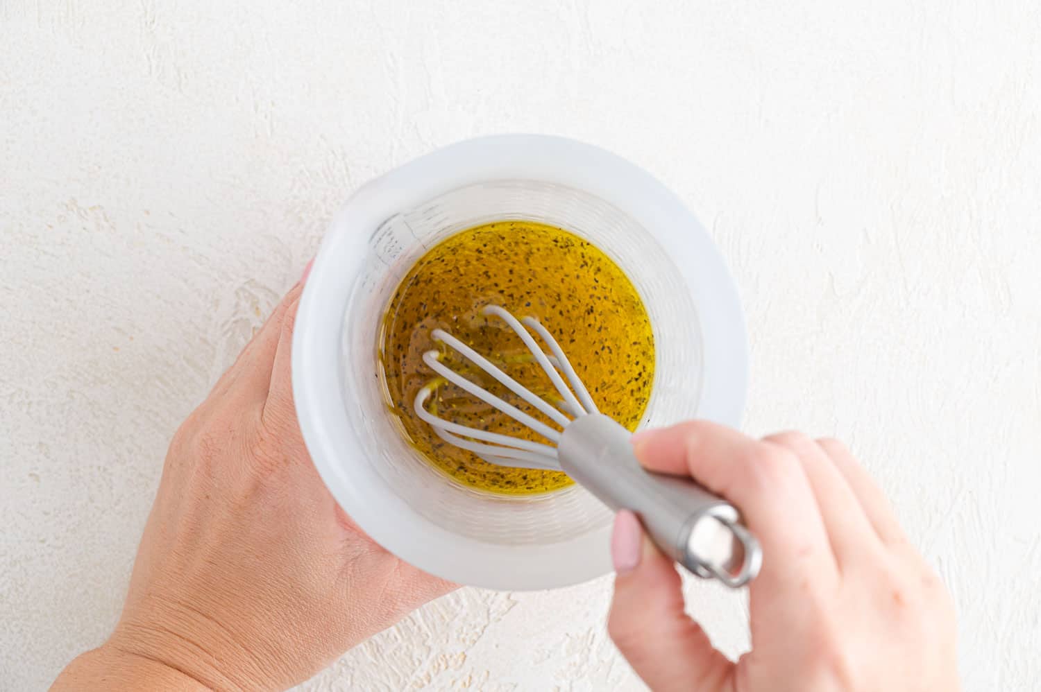 Marinade being whisked together.