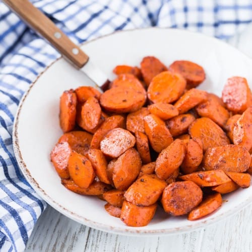 Glazed carrots in a bowl.