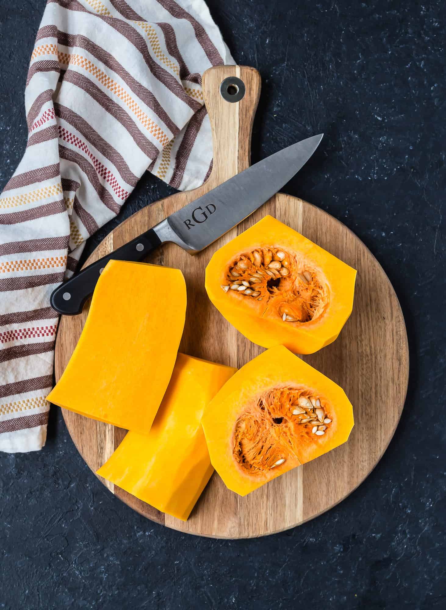 Butternut squash, peeled and cut into quarters.