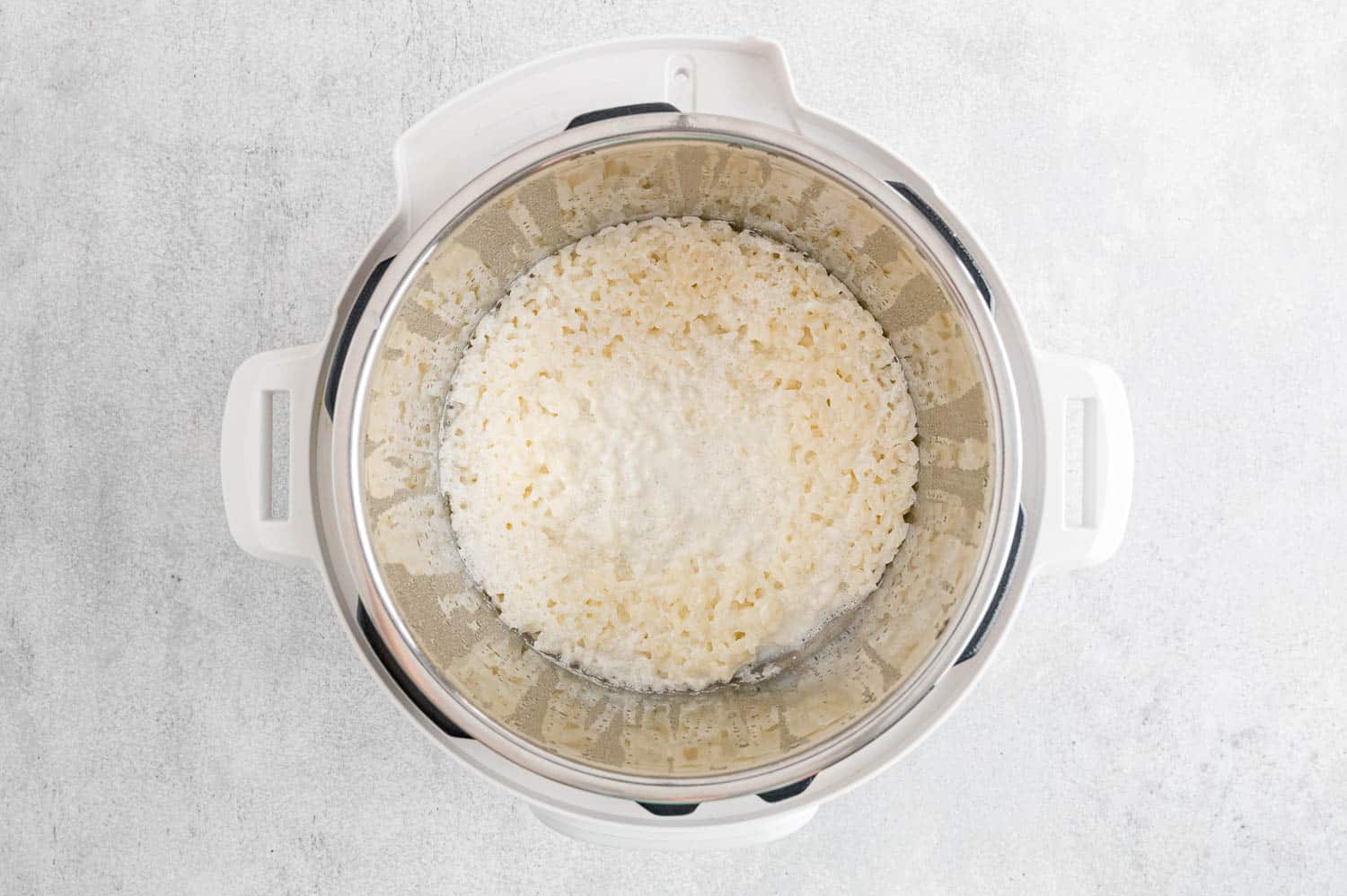 Cooked rice in Instant Pot.