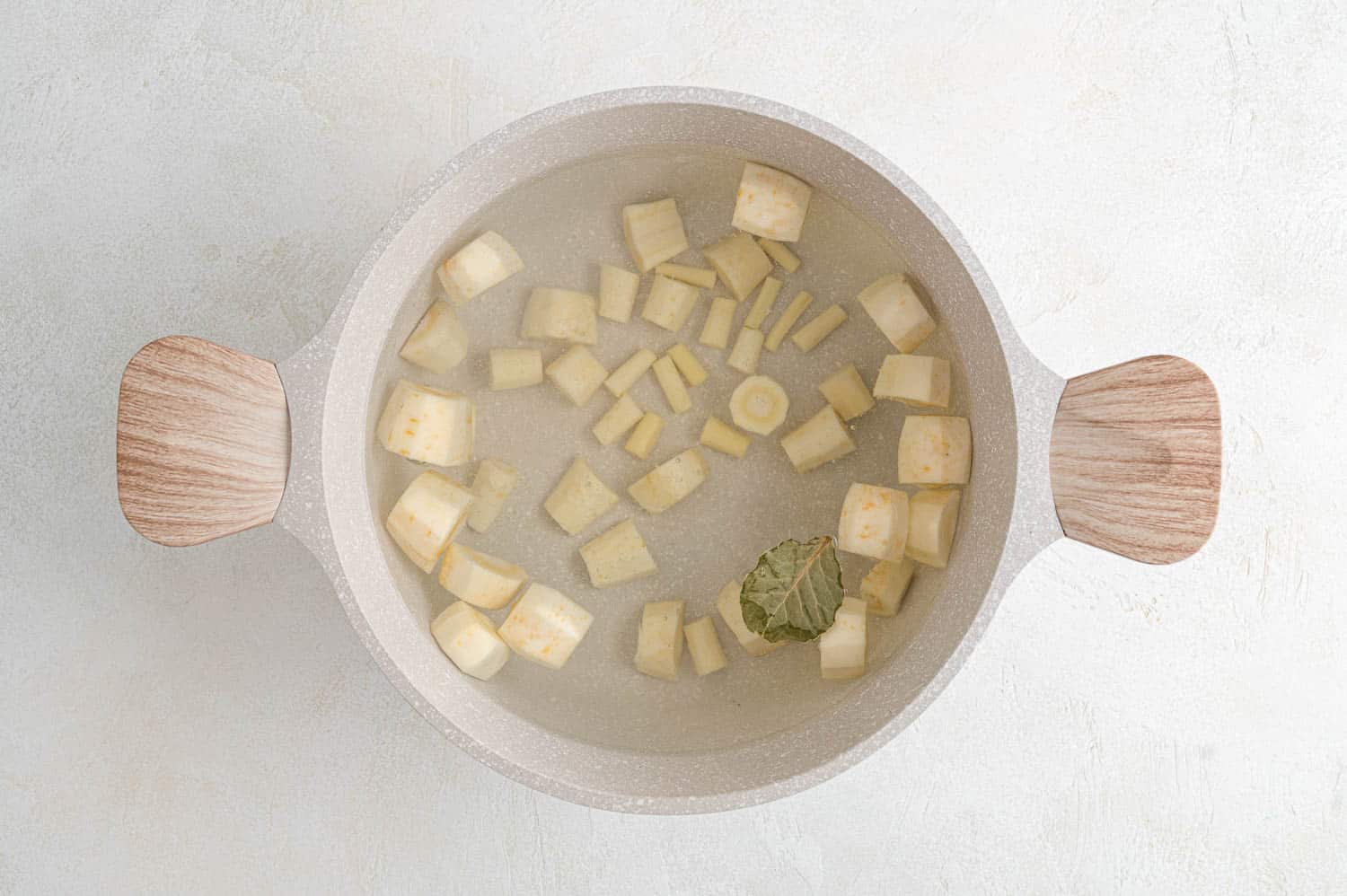 Parsnips being boiled.