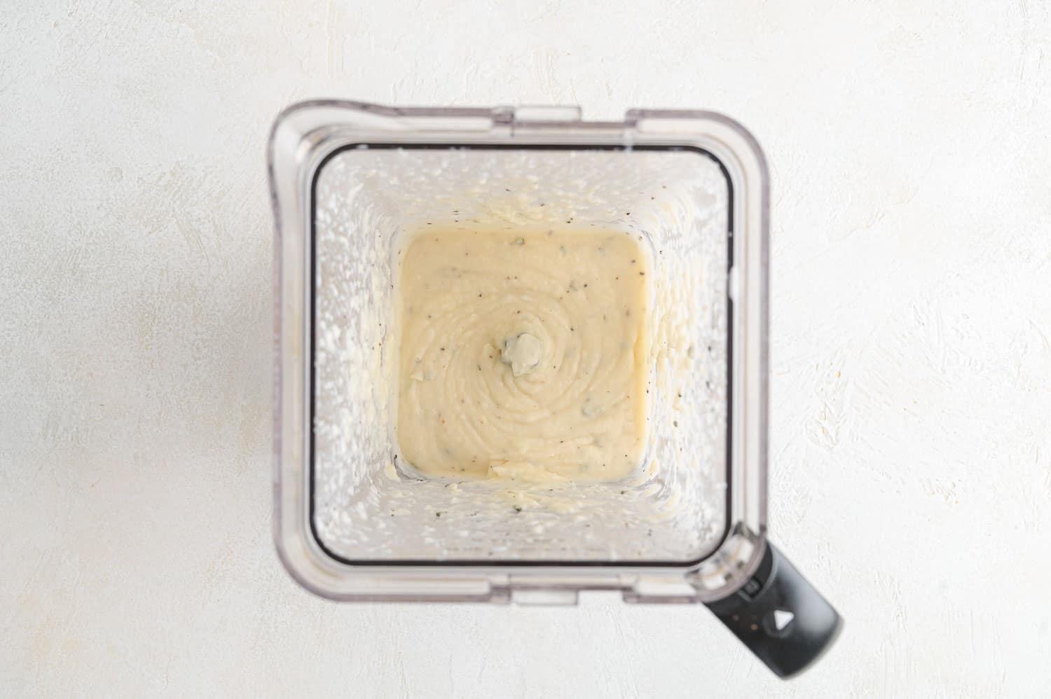 Parsnip puree in a blender.