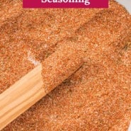Spice mix, text overlay that reads "homemade cajun seasoning."
