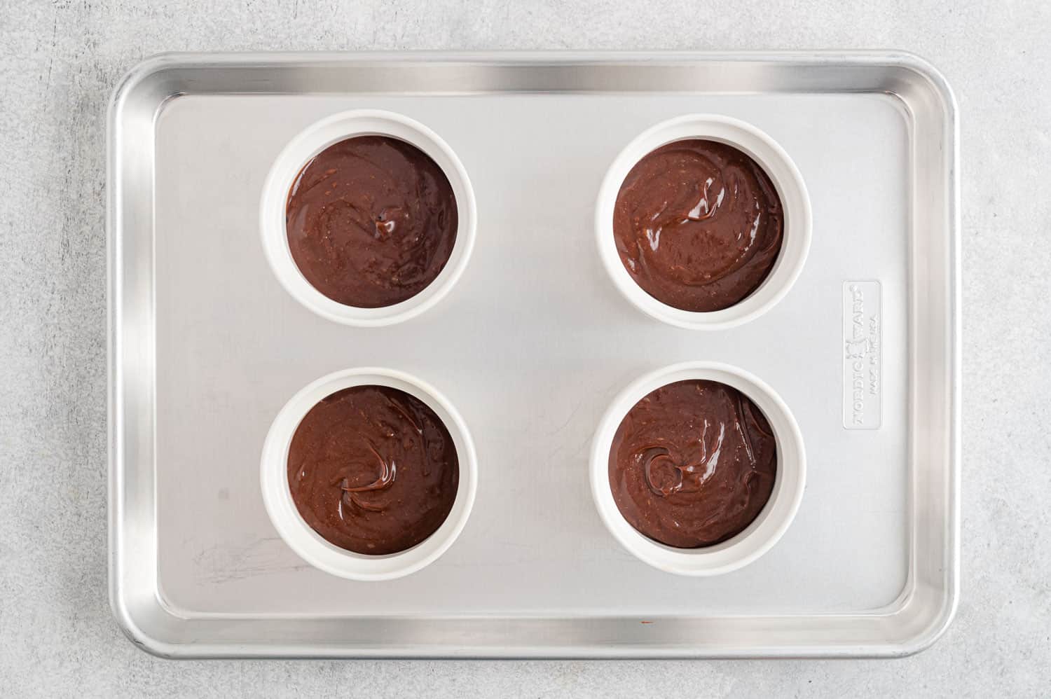 Unbaked lava cakes.