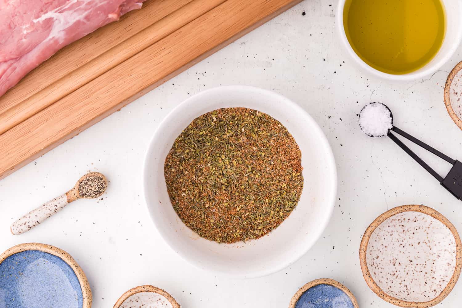 Spices mixed in a bowl.